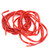 2pcs 110.2in Car Door Anti Collision Strips Rubber Sealing Anti Scratch Protection Universal(Red )