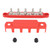 Battery Bus Bar DC12V to 48V 250A M8 High Current 5 Stud Distribution Terminal Block for Cars RVs Ships Yachts Red