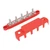 Battery Bus Bar DC12V to 48V 250A M8 High Current 5 Stud Distribution Terminal Block for Cars RVs Ships Yachts Red