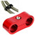 Aluminum Alloy AN4 Oil Fuel Water Hose Tube Separator Divider Auto Accessory (Red)