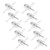 10pcs 4‑Way Tire Valve Core Keys Remover Kit Aluminum Alloy Auto Vehicle Repair Tool