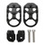 1 Pair Motorcycle Rear Footpegs CNC Aluminum Anodized Surface Replacement for F900R F900XR 2020‑2022 Black