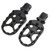 1 Pair Motorcycle Rear Footpegs CNC Aluminum Anodized Surface Replacement for F900R F900XR 2020‑2022 Black