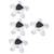 4pcs Wheel Center Caps 98366785XK Decorative Wheel Hub Caps Center Cover Replacement for Peugeot 308 2021 to 2023 Silver