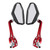 One Pair Universal Motorcycle Motorbike Scooter Rearview Mirror Rear View Side Mirrors Red