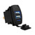 Waterproof 12-24V 3.1A Dual USB Ports Car Charger Socket Power Adapter with LED Blue