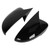 2pcs Door Rearview Mirror Cover Left Right ABS Wearproof Sturdy Replacement for Octavia 15‑20Black