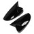 2pcs Door Rearview Mirror Cover Left Right ABS Wearproof Sturdy Replacement for Octavia 15‑20Black