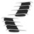 Pair of Car Exterior Hood Side Air Intake Flow Vent Shark Gills Outlet Decorative Trim Sticker