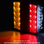2Pcs 12V 16LED Double Colors Rear Lights for Trailer Truck(red yellow lamp cover)
