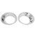 2pcs Car Front Fog Light Lamp Cover Trim Ring ABS Sliver Replacement for X5 2000‑2003