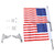 Trunk Lid Flag Pole Mount Kit with USA American Flag L&amp;R Replacement for Gold Wing Tour DCT 20182020