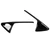 2pcs Side Camera Cover Side Markers Turn Signal Covers Replacement for Tesla Model Y Painted Black