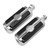 1 Pair Motorcycle Footrest Footpegs NonSlip Foot Pegs Motorbike Upgrade Accessories(Silver )