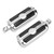1 Pair Motorcycle Footrest Footpegs NonSlip Foot Pegs Motorbike Upgrade Accessories(Silver )