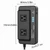 Car Inverter 200W Modified Wave Multifunction Car Power Inverter with 2 AC Sockets and 4 USB Ports for 12V Car
