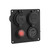 Multifunction 1 Gang Switch Panel with Dual QC3.0 USB Port Voltmeter Cigarette Lighter Holder 12V/24V for Buses Ships