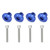 4Pcs Motorcycle Front Fender Frame Slider Screw Fit for YAMAHA NMAX 125 150 155/SMAX 155/TMAX 500 530Blue