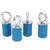 4pcs 1in ATV Anchor Kit Rubber Stainless Steel Twist Lock Tie Down Tool Replacement for Polaris Sportsman