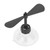 Decorative Helmet Suction Cup Rubber and Plastic Motorcycle Helmet Propeller(Black)