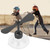 Decorative Helmet Suction Cup Rubber and Plastic Motorcycle Helmet Propeller(Black)