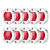 10pcs 12V Clearance Marker Light 6LED Red Round Shape Chrome Bezel Waterproof for Truck SUV Boat