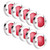 10pcs 12V Clearance Marker Light 6LED Red Round Shape Chrome Bezel Waterproof for Truck SUV Boat