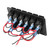 12V 24V 6 Gang Car Boat LED Rocker Switch Panel Dual USB Voltmeter Cigarette Lighter Orange
