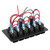 12V 24V 6 Gang Car Boat LED Rocker Switch Panel Dual USB Voltmeter Cigarette Lighter Orange