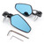 2pcs 7/8in Handlebar End Rearview Mirrors AntiGlares 180 Degree Adjustable Universal for Motorcycle