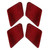 4pcs Carbon Fiber Interior Door Bowl Trim Decor Fit for Mercedes C Class E Class W212 W204 Red