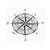 Car Campass Sticker Waterproof Cuttable PVC 20x20cm for Universal Auto DecorationBlack