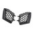 2pcs Front Bumper Upper Grill Left Right Matte Black Replacement for Seat Ibiza Cordoba 6L 2002‑2009