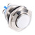 12V 16mm Car Waterproof Momentary Metal Push Button ON OFF Horn Switch Silver