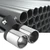 Stainless Steel Universal Car Curved Dual Exhaust Pipe Rear Muffler Tip Tail Throat
