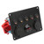5 Gang Switch Panel Waterproof 12‑24V LED Switch Panel with Digital Voltmeter Backlit for Marine Boat RV Trailer Truck Red