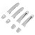 8 Pieces Chrome Exterior Door Handle Cover Trim Sticker Replacement for Hilux Vigo 2005‑2014