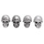 4PCS Tire Valve Caps Skull Style Anti Oxidization Universal for Cars Trucks Bicycles Motorcycles BikesSilver