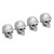 4PCS Tire Valve Caps Skull Style Anti Oxidization Universal for Cars Trucks Bicycles Motorcycles BikesSilver