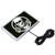 DC12V 4x6in LED Flag Light Skeleton Pattern Universal Accessory for Motorcycles UTVs ATVsChrome Frame