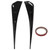 2pcs Car Mudguard Side Wing Air Vent Cover Trim Black Exterior Accessories Universal for Car
