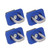 4pcs Truck Bed Tie Down Anchors 1000 LBS Bearing Stainless Steel Replacement for Chevy Silverado 2007‑2021Blue