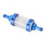 Universal 8mm Aluminum Alloy Gasoline Oil Filter Filtration Cleaner for Motorcycle Car Blue