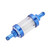 Universal 8mm Aluminum Alloy Gasoline Oil Filter Filtration Cleaner for Motorcycle Car Blue