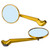 Retro Rear View Mirror CNC Aluminum Alloy Universal for Motorcycle 8mm 10mm Mounting SizeGold