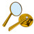 Retro Rear View Mirror CNC Aluminum Alloy Universal for Motorcycle 8mm 10mm Mounting SizeGold
