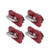 4pcs Truck Bed Tie Down Anchors 1000 LBS Bearing Stainless Steel Replacement for Chevy Silverado 2007‑2021Red