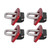 4pcs Truck Bed Tie Down Anchors 1000 LBS Bearing Stainless Steel Replacement for Chevy Silverado 2007‑2021Red