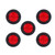 5Pcs 2.5inch 4LED Round Marker Light Front Rear Side Lights Lamp for Trailer Truck SUV Red