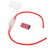 31.5cm 12AWG Car Fuse Holder TPE PVC with Manual Reset 10A Fuse for Automobiles Trunks RVs